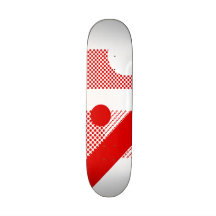 Red White Mix & Match Custom Skate Board