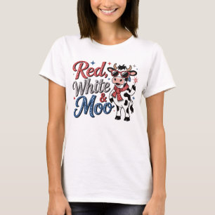 Red White Moo Cow T-Shirt