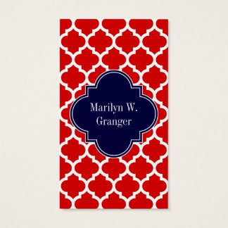Red White Business Card Template Zazzle