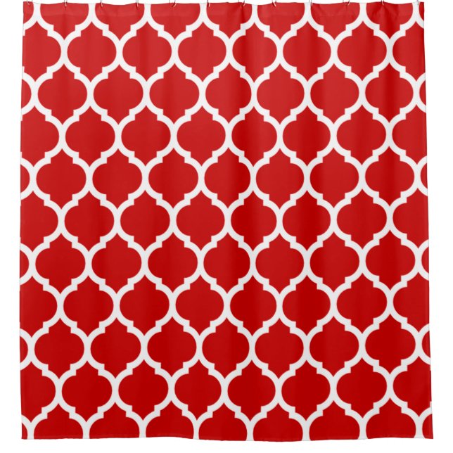 Red White Moroccan Quatrefoil Pattern (Front)