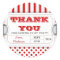 Red White Movie Ticket Birthday Thank You Sticker