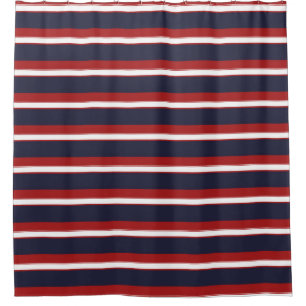 Red White Navy Blue Stripes Nautical Stripe