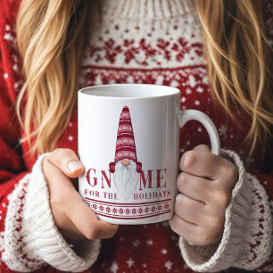 Red & White Nordic Gnome For the Holidays Coffee Mug