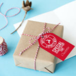 Red & White North Pole Delivery Name Gift Tag<br><div class="desc">This cute red & white North Pole Express gift tag features the white logo of the North Pole Express, followed by 'Special Overnight Delivery For' and the child's name, which is easily customized in one simple step! The design is exactly the same on both the front and the back, and...</div>