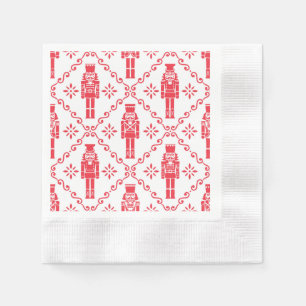 Red & White Nutcracker Napkin