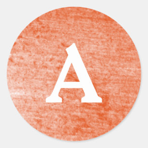 Red & White Personalized Monogram Envelope Seal