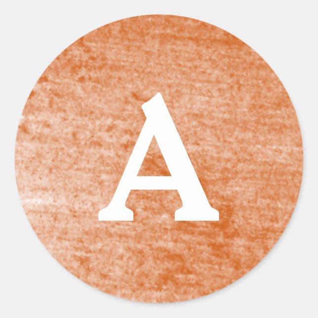 Red & White Personalized Monogram Envelope Seal (Front)