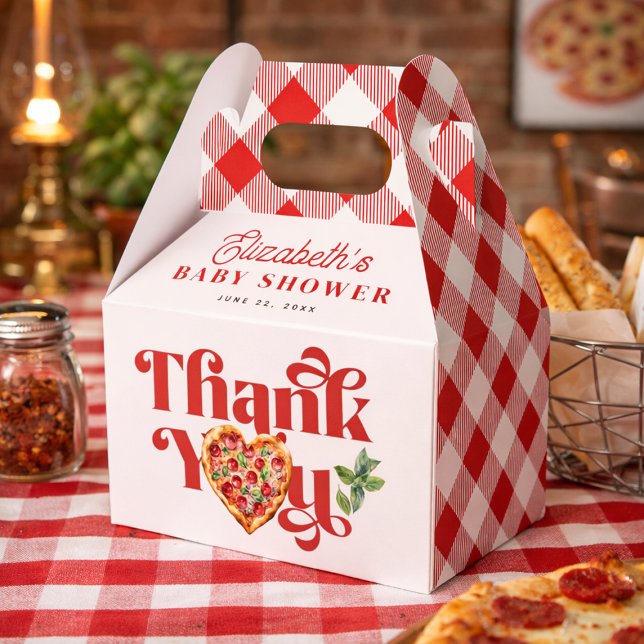 Red White Pizza Themed  Favor Box (Red White Pizza Themed Favor Boxes)