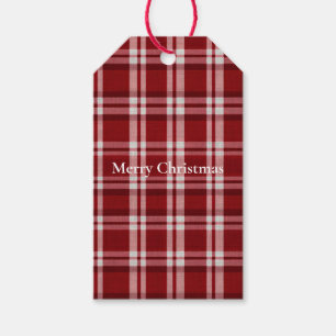 Red White Plaid Gift Tags