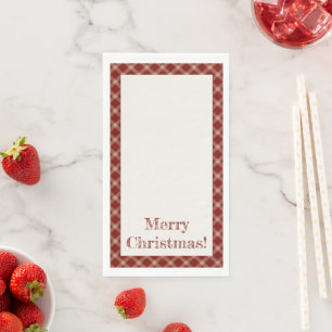Red & White Plaid Napkin