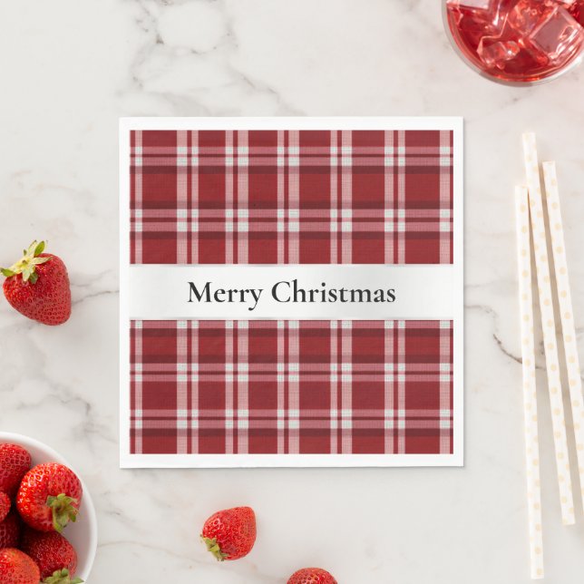 Red White Plaid Napkin (Insitu)