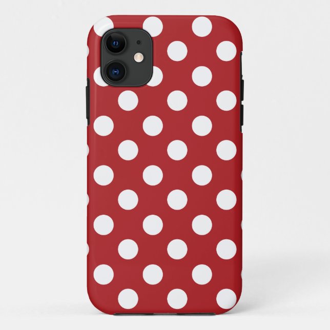 Red White Polka Dot Case-Mate iPhone Case (Back)