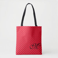 Red & White Polka Dot Monogram