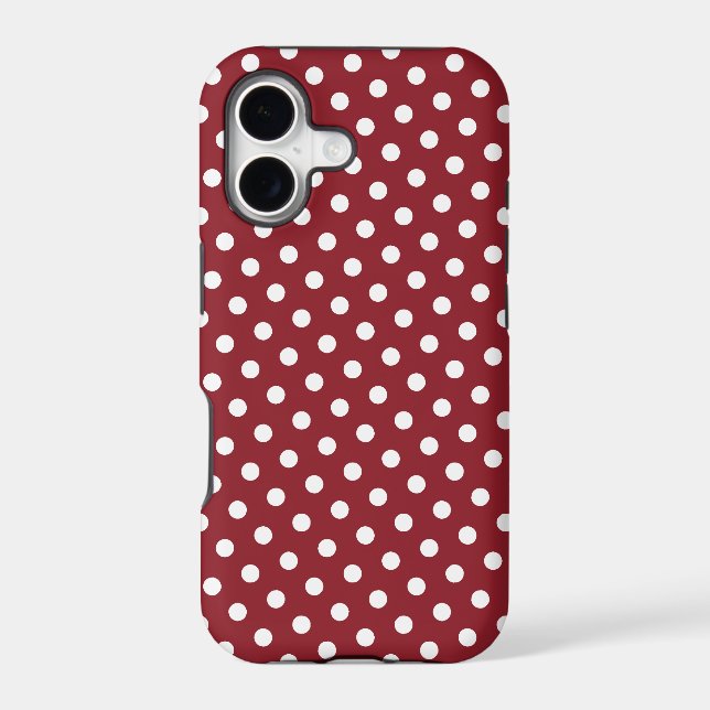 Red & White Polka Dot Pattern iPhone 5 Case (Back)