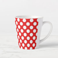 Red White Polka Dots Retro Pattern Design