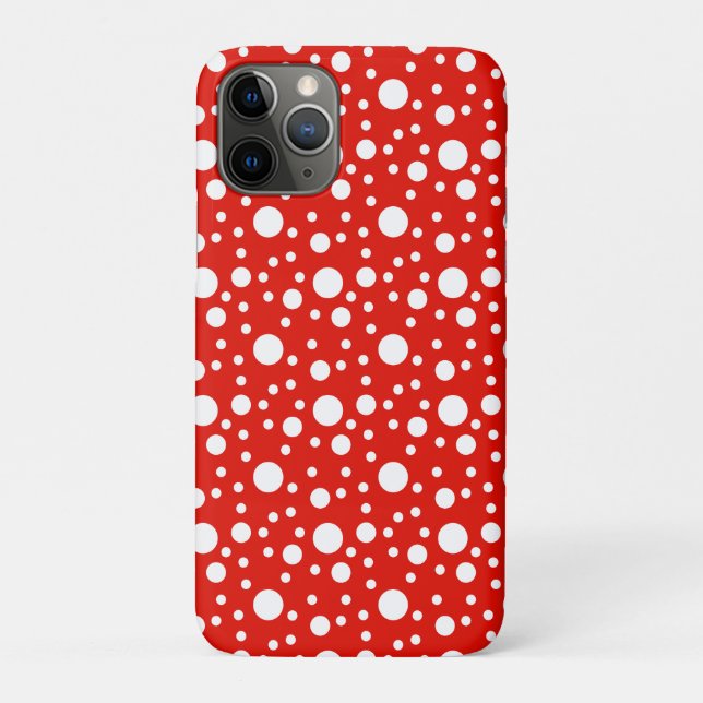 Red White Polka Dots Spot Case-Mate iPhone Case (Back)