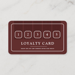 Red & White Professional Icon  Loyalty Card