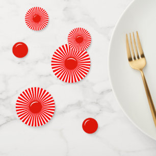 Red White Rising Sun Table Confetti