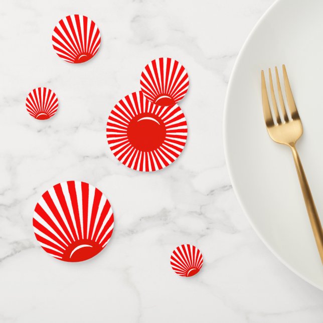 Red White Rising Sun Table Confetti (Group)