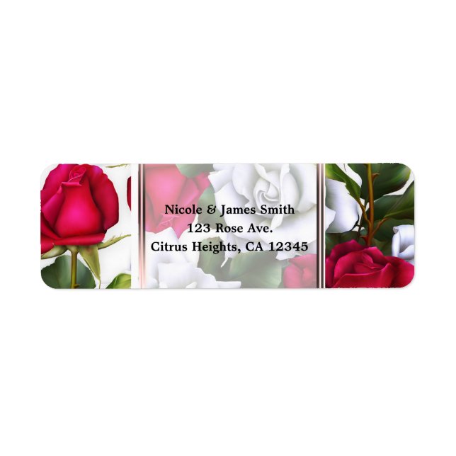 Red & White Roses Shabby Chic Rustic Modern Glam (Front)