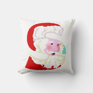 Red White Santa Christmas Holiday Throw Pillow