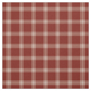 Red & White Small Plaid Fabric