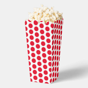 Red White snow snowflakes, polka dots gift Favor Box