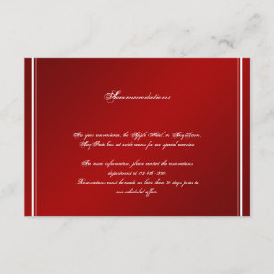 Red White Snowflake Winter Wedding Insert