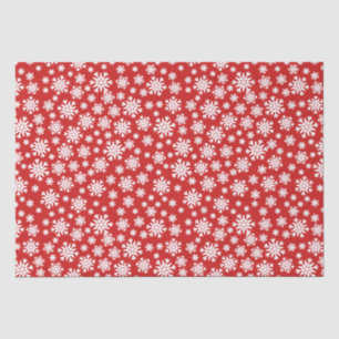 Red White Snowflakes Christmas Holiday  Tissue Paper