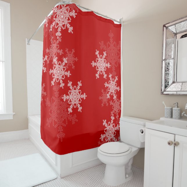 Red White Snowflakes Minimalist Christmas (In Situ)