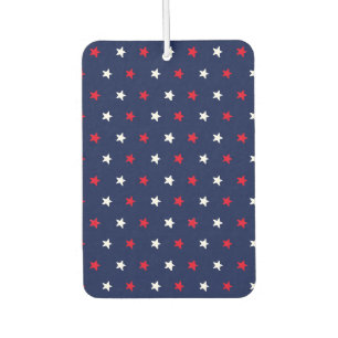Red white stars navy blue american style pattern air freshener