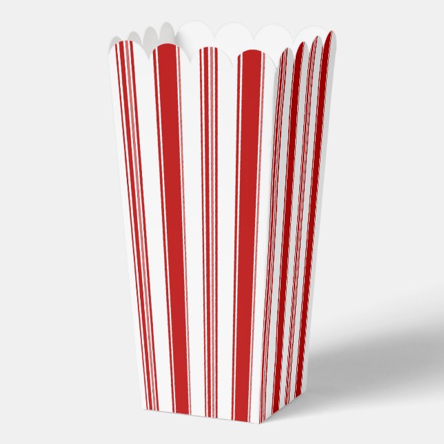 Red & White Stripe Favor Box (Front)