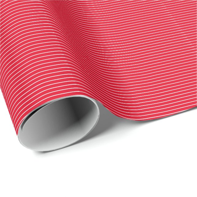 Red White Stripes Camouflage Patterns Colourful Wrapping Paper (Roll Corner)