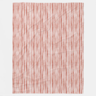 Red White Stripes Christmas Fleece Blanket