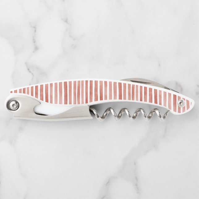 Red White Stripes Corkscrew (Front)