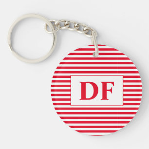 Red/White Stripes Keychain