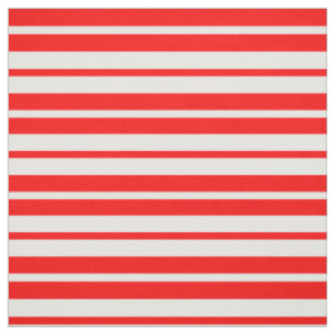 Red White Stripes Pattern Design Fabric