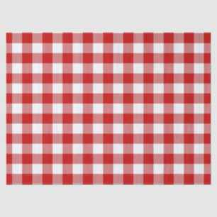 Red & White Summer Gingham Tissue Paper