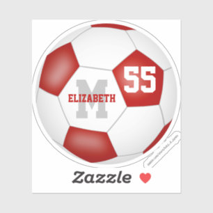 red white team colours girls boys soccer
