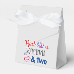 Red White & Two 2nd Birthday Favor Box