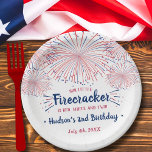 Red, White & Two! 4th Of July 2nd Birthday Paper Plate<br><div class="desc">Celebrate in style with these trendy 2nd birthday paper plates. The design is easy to personalize with your own wording and your family and friends will be thrilled when they see these fabulous party plates.</div>