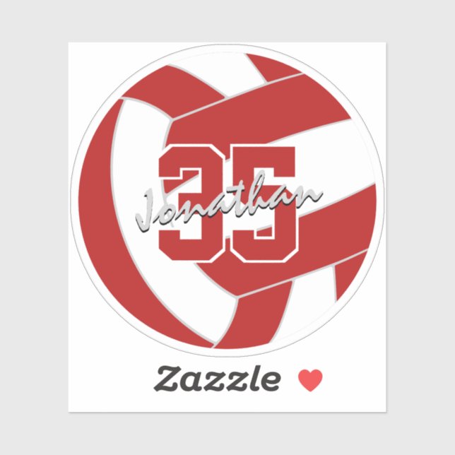 red white volleyball team colours (Sheet)