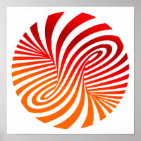 Red & White Vortex Pattern - Optical Illusion