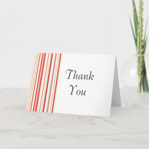 Red-White Wedding Thank You Notes