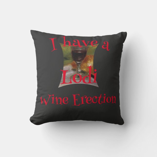 Red White Wine Vino Vin Country California Oregon Throw Pillow (Front)