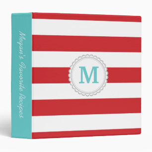 Red Wide Stripe Binder