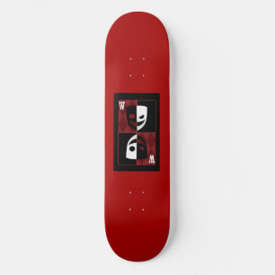 Red Wilcard Faces Skateboard Deck
