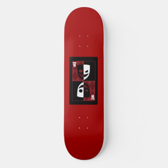 Red Wilcard Faces Skateboard Deck (Front)