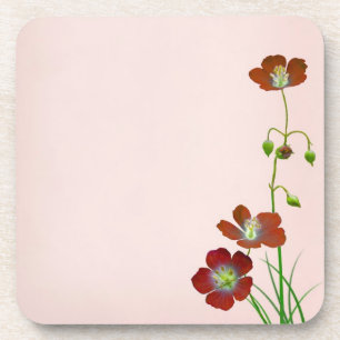 Red Wildflower Coaster