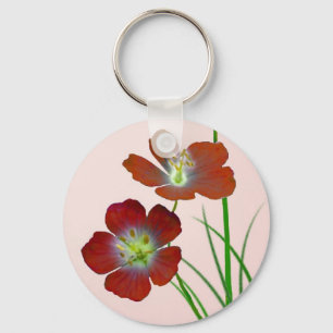 Red Wildflower Keychain